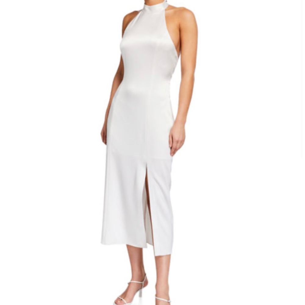 Alice + Olivia
Regina Halter Tie-Neck Satin Dress